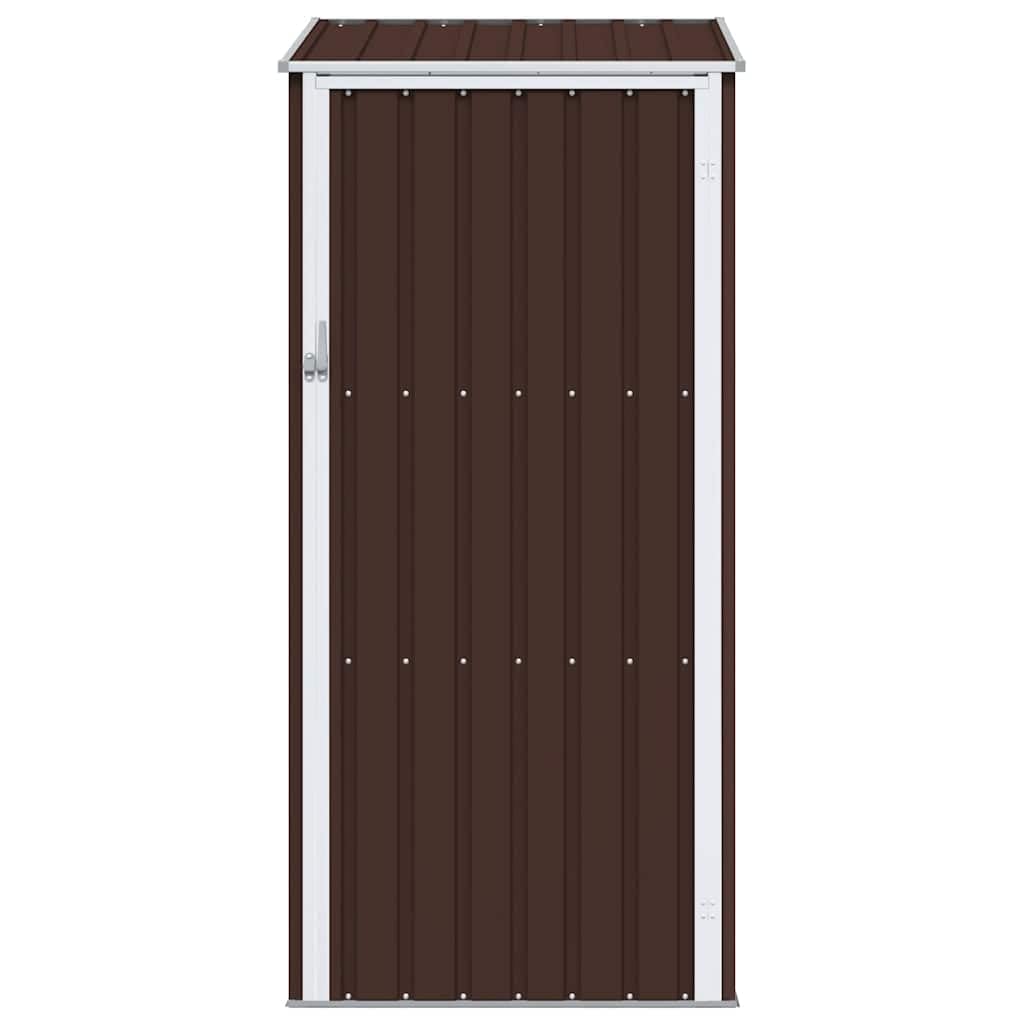 Casetta porta attrezzi marrone in acciaio zincato, 87 x 98 x 159 cm, resistente alle intemperie, richiudibile, per riporre attrezzi da giardino, bicicletta, tosaerba, bidone della spazzatura