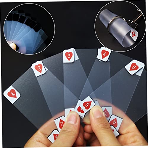 Alasum 2stücke PVC Kunststoff wasserdichte Transparente Pokerkarten Für Spiele Kreative Flexibles Design Für Familien Scratch-Resistant Und Langlebig Karten – Bild 6