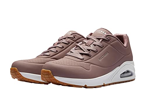 Image of Skechers Women UNO - Stand ON AIR Mauve Lace-Up Sneaker
