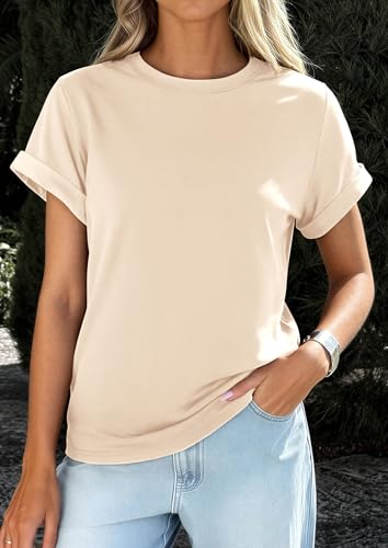Image of PRETTYGARDEN Womens Summer Tops Short Sleeve Shirts
