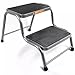 Xtremeauto Double Steel Caravan Step - Extra Large, Heavy Duty, Non-Slip, Versatile, Silver, Modern Steel Step Stool for Caravan, Motorhome, Campervan