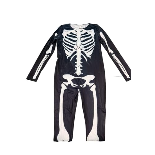 GAHIEDIM Skeleton Costume,Skeleton Costume Adult Zip‑Up Jumpsuit Print Cosplay Outfit Halloween Costumes For Themed Party Black 01 Large — view 4