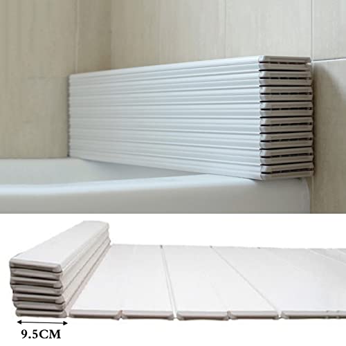 Cubierta de baño plegable blanca para mantener el agua caliente en tinas del hogar 4