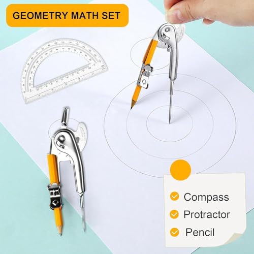 Kit de mathématiques avec rapporteur et équerre pour tracer sans casser