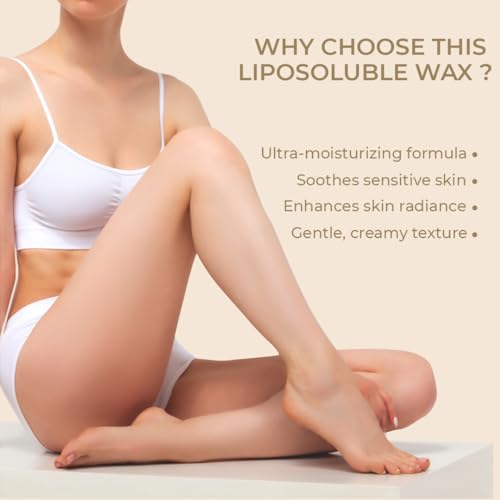 Image of Liposoluble Wax, White Chocolate Flavour, 800g with Free Pre Wax Gel 50ml & Post Wax Oil 50ml