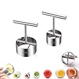 野菜&果物芯抜き 野菜芯抜きドリル フルーツコアリムーバー キッチンツール 2サイズ 野菜ドリル ズッキーニ、カボチャ、ジャガイモ、ニンジン、リンゴ、梨、トマトの芯抜きとくり抜き用