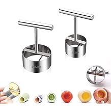 Vegetable & Fruit Corer, Veggie Corer Drill Fruit Core Remover Kitchen Tool, 2 Sizes Veggie Drill for Coring and Hollowing Out Zucchini, Pumpkin, Potatoes, Carrot, Apple, Pear, Tomato