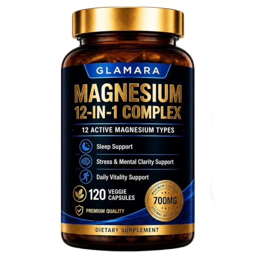 Glamara Magnesium 12 in 1 Complex, Supports Energy Balance, Muscle Function, Calm & Relaxation