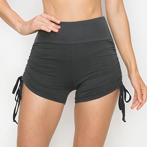 Image of ALWAYS Faux Leather Shorts - High Waist Active Stretch Yoga Short Pants for Women