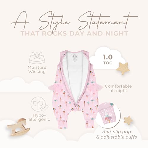 Image of Sleeveless Soft Baby & Toddler Sleeping Sack, Breathable with Adjustable Feet Cuffs & Anti-Slip Grip