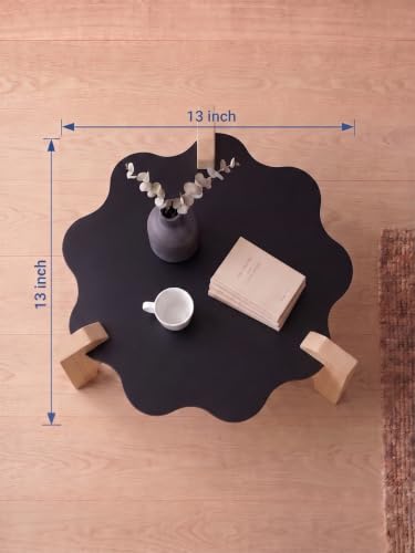 Image of Modern Flower Side Table, Home Decor for Living Room, Bed Side Tables for Bed Room, stools for Home, Furniture for Home, 2-Tier White Shelves