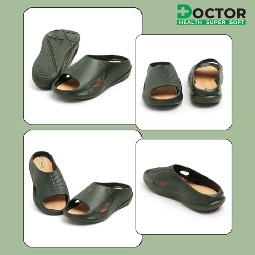 Image of DOCTOR HEALTH SUPER SOFT Orthopedic Slides for Men & Women - Anti-Skid Arch Support Slippers for Heel & Foot Pain Relief | Everyday Wear Chappal for Men