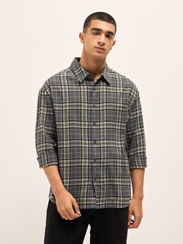 Image of THE BEAR HOUSE Men's Pure Cotton Relaxed Fit Shacket