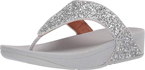 Image of FitFlop Lulu Multi-Tonal Glitter Toe-Post Sandals | Casual Sandals