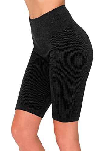 Image of ALWAYS Faux Leather Shorts - High Waist Active Stretch Yoga Short Pants for Women