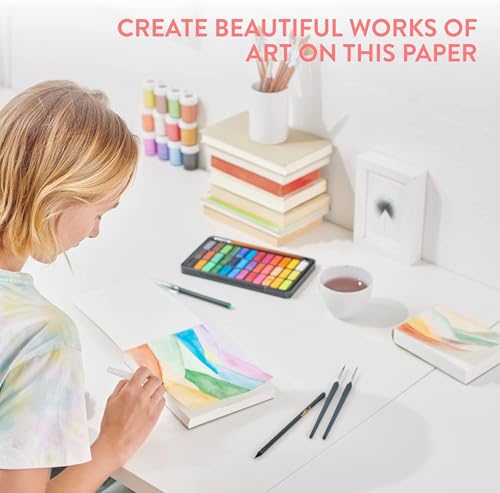 MARKQ Watercolor Paper Pad, A4 Sketchbook for Watercolour Painting Art Drawing Sketching Mixed Media, 300 gsm, 20 Sheets