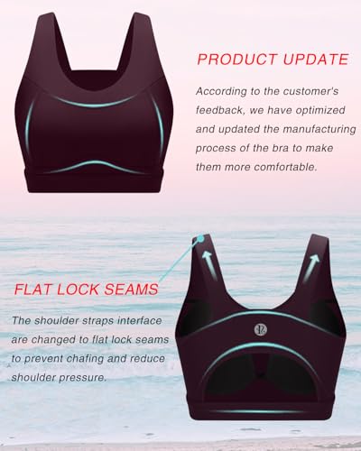 Image of RUNNING GIRL High Impact Sports Bras for Women,Racerback Running Bra Workout Crop Tank Tops Longline Sports Bra Push up