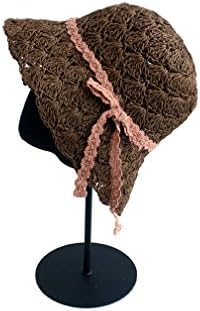 JJNINE Women's Wide Brim Foldable Summer Beach Sun Straw Hat One Size Brown