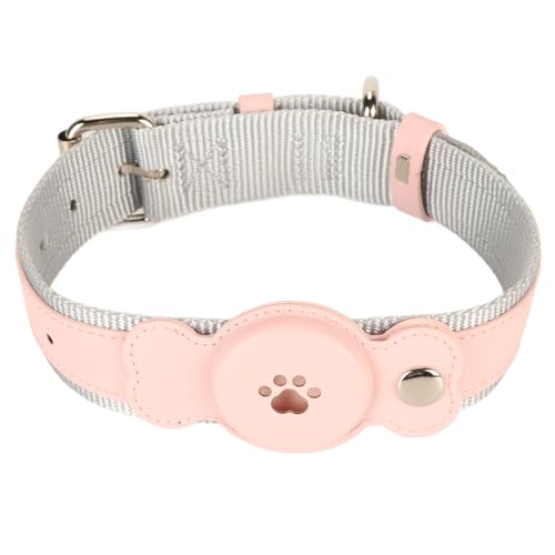 Collier en cuir rose pour chien réglable et résistant - 2