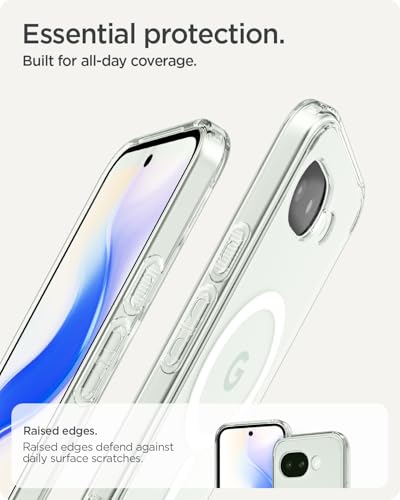 Image of Spigen for Google Pixel 10a (2026) Case, Ultra Hybrid MagFit, Transparent Clear Cover, Pixelsnap Ready (TPU+Poly Carbonate) - Clear White