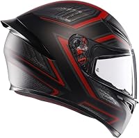 AGV - K1 S AGV E2206, Motorrad Helm, ECE Vollvisier Motorradhelm, Racing Style mit Aerodynamischem Spoiler, Kratzfestem Visier, 190° Sichtfeld, mit Intercom Ready, Sling Matt Black/Red, Unisex, XL – Ansicht 7