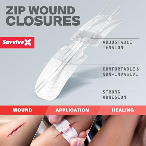 Large First Aid Kit for Car, Travel & Home - Emergency Kit for Hiking, Camping, Backpacking and Outdoors - Includes Zip Stitch Wound Closure Strips - Image 6