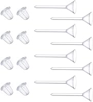 Vista 7 de Aretes transparentes para deportes, 300 pares de aretes transparentes y parte trasera de aretes, cabeza de copa de 0.157 in