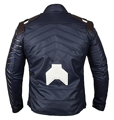 Mens New Bucky Barnes Sebastian Stan Classic Party Wear Biker Faux Leather Jacket2