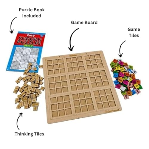 Braintastic Sudoku Board Game for Kids Adults Family Interesting Mind Game for Home Travel Super Fun to Play 2-4 Players Age 8+ Years (Sudoku)