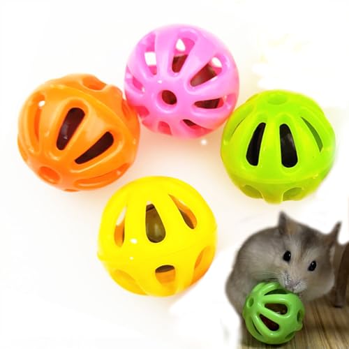 Cyy.lcm Hamster Foraging Bell Ball Toys Interactive Hide Treats Toys Guinea Pig Toys and Accessories Enrichment Game for Small Pets