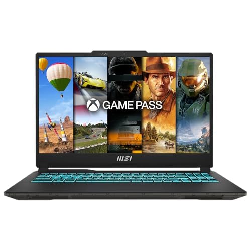 MSI Cyborg 15 Gaming Laptop, 15,6" Full HD 144Hz, Intel Core i7-13620H, NVIDIA GeForce RTX 4060, 16GB DDR5, 512GB SSD, Windows 11 Home, QWERTZ Tastatur, A13VF-862, Schwarz/transparent