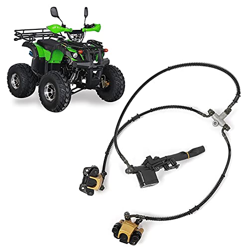 ACOGEDO Juego de Frenos de Disco Hidráulicos, Juego de Frenos de Disco Hidráulicos Delantero de Metal de Fácil Instalación para PEACE 110125 ATV