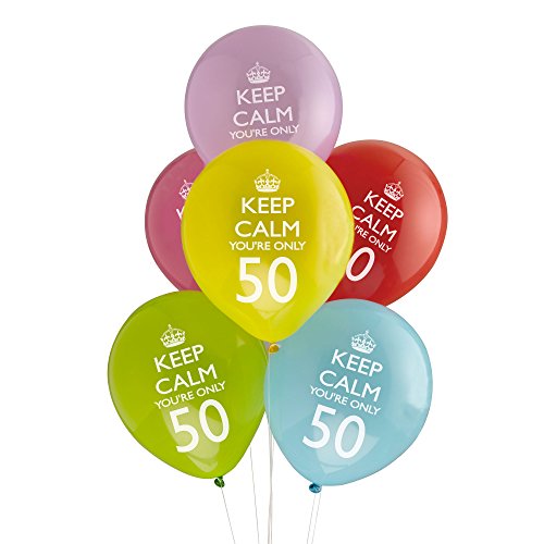 Neviti "Keep Calm You 're Only 50" ballonnen - 50e verjaardag - Pack van 8
