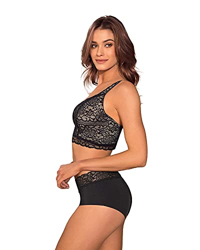 Luxe Lace Underwire Smoothing Bustier Black #TOP2