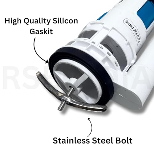 Image of crystal Water Saving toilet repairing kit Dual Flush Siphon with advance High pressure float valve With 58 mm chrome plated button For one piece flush Tank Commode