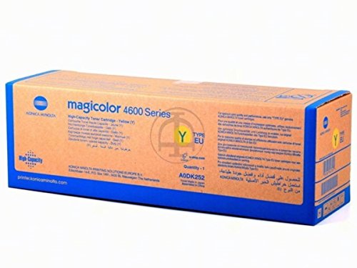 Toner jaune A0DK252 Magicolor 4650 EN original haute capacité teintes éclatantes
