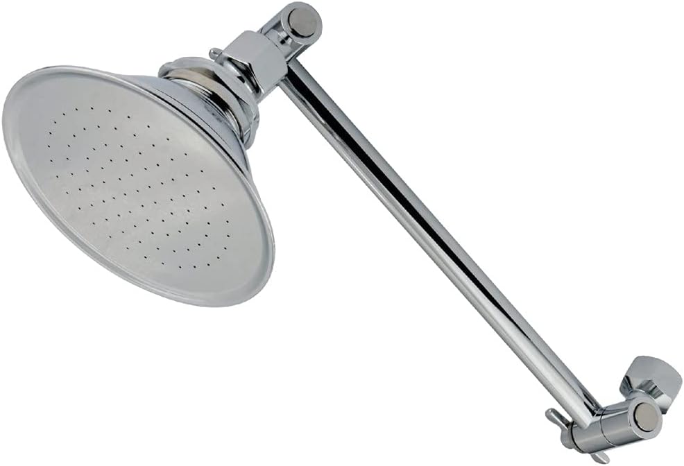 Kingston Brass P10K1 Designer Trimscape Victorian Brass Shower Head With 10 Inch High-Low Decor Arm, Polished Chrome