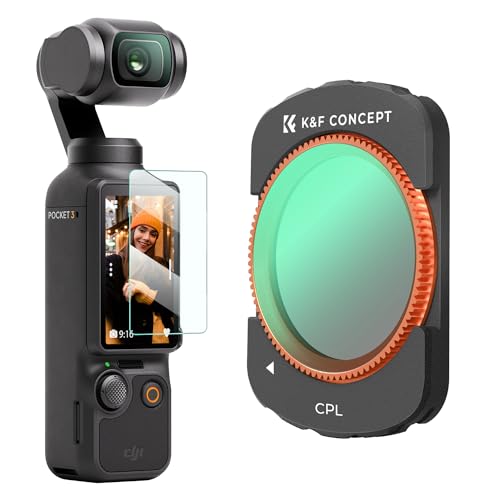 K&F CONCEPT CPL Filters Compatible with DJI Osmo Pocket 3, Polarizer Multi-layer Coatings with Alloy Frame Polarizing