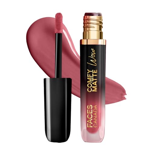 FACES CANADA Comfy Matte Wow Liquid Lipstick - Magnetic 11 (Pink) 3.8ml | One Swipe Application | Highly Pigmented | Comfortable Wear | Glides Smoothl