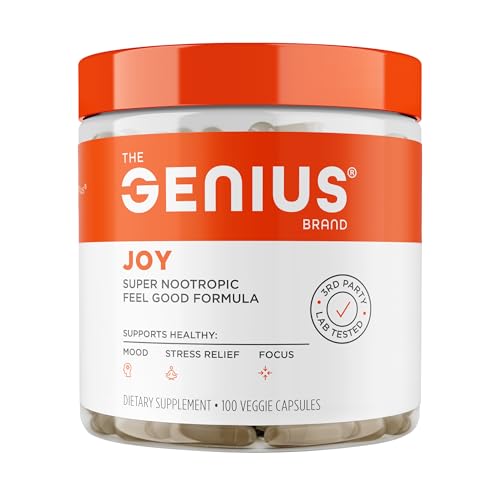 Image of Genius Joy Nootropic Mood Supplement, 100 Veggie Pills | Nootropic Mood Support with SAM-e, Rhodiola, Ginseng and L-Theanine plus Mood-Boosting Vitamins and Minerals