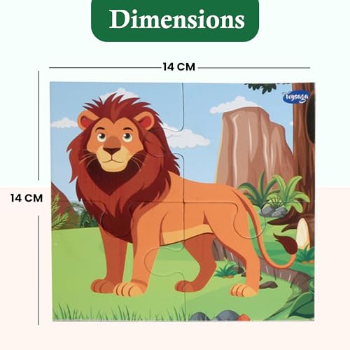Image of My First Puzzle Set of 12 Jigsaw Puzzles (48 Pieces) | Animals & Birds | Fun & Educational Puzzles for Kids Age 2+ | Cardboard Puzzles for Preschool | Gift for Boys & Girls