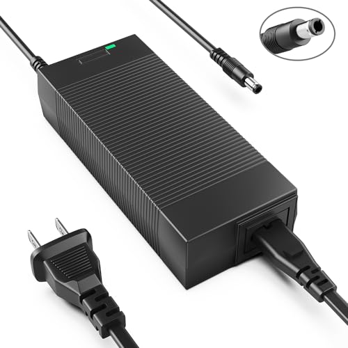 Qoovi UL 42V 2A Electric Scooter Charger for 36V Lithium Battery Device,Electric Bike Charger with Connector (DC 5.5mmx2.1/2.5mm) Black