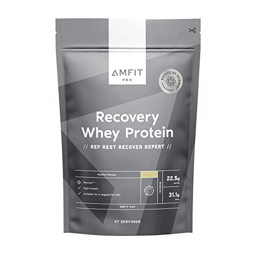 Amazon-Marke: Amfit Nutrition Recovery Molkeneiweiß, Vanillegeschmack, 2.27kg Cover