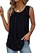 WEESO Summer Tops for Women 2025 Flowy Tank Tops Sleeveless Clothes Crewneck Black Shirts Trendy Beach Essentials Basic Tee Vacation Travel Outfits Loose Fit XL