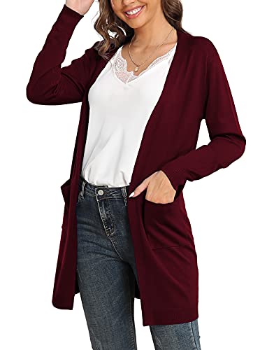Image of VIISHOW Women's Classic Cardigans Long Sleeve Open Front Casual Knit Cardigan Sweaters Coat Soft Outwear
