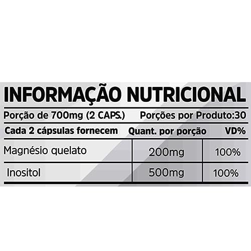 Magnésio + Inositol 60 Cápsulas 700mg Nutrivitalle