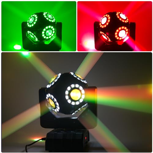 Moving Head Disco Lights W/ 8RGBW LEDs Rotating Beam Stage Lights