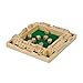 Produktbild Relaxdays Shut The Box 10er, Reisespiel für 2 bis 4 Spieler, Spielbrett mit 8 Würfeln, Klappenspiel, Holz, natur/grün