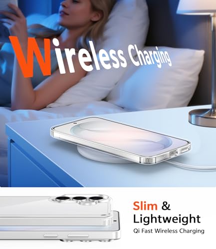 Image of FNTCASE for Samsung Galaxy S26-Plus Case: Clear Phone Cases with Screen Protector Drop Proof Slim Lightweight Shockproof Anti Yellowing Rugged Protective Transparent Cell Phone Cover (Clear)