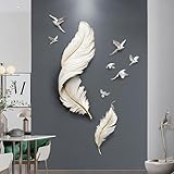 Photo Gallery bubinblau decorazione da parete con piume da 35" con 7 uccelli in volo, scultura moderna di piume di lusso, opere d arte realistiche in resina da appendere alla parete per la decorazione della casa,c Photo Gallery bubinblau decorazione da parete con piume da 35" con 7 uccelli in volo, scultura moderna di piume di lusso, opere d arte realistiche in resina da appendere alla parete per la decorazione della casa,c